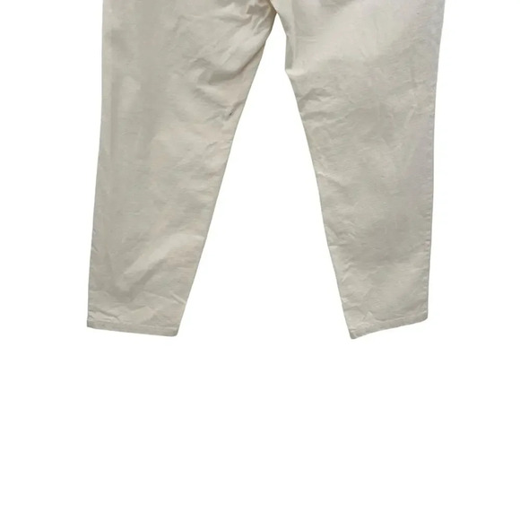 Eileen Fisher Textured Cream Skinny Ankle Jeans Organic Cotton Size 14 - Picture 9 of 12